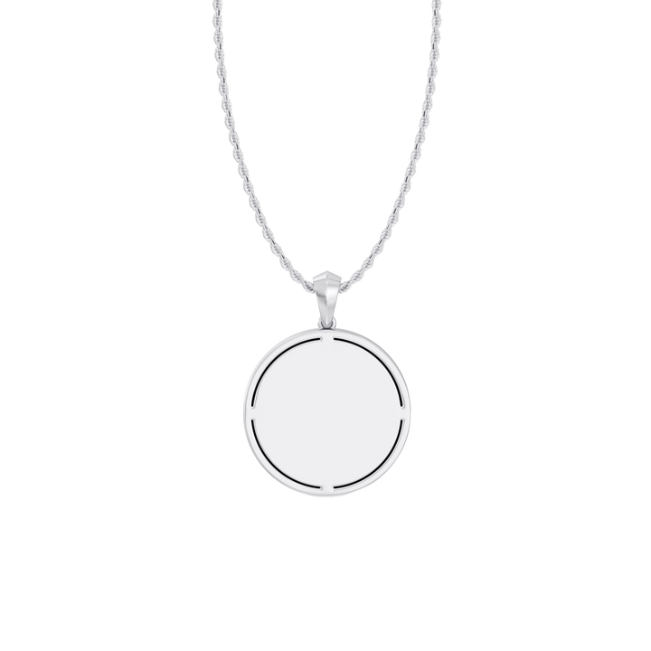 NFL DALLAS COWBOYS UNISEX SILVER AND BLACK ONYX PENDANT