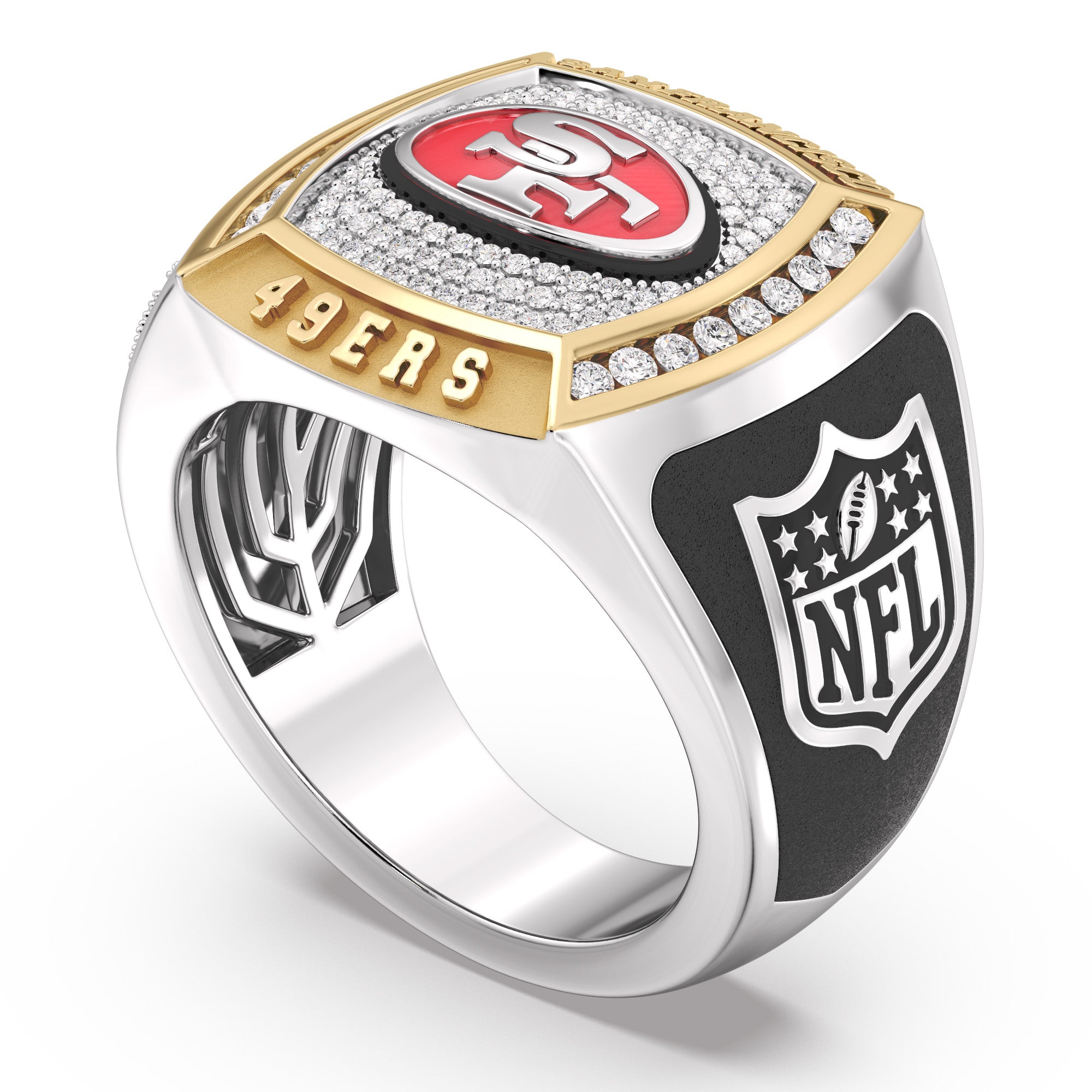 NFL SAN FRANCISCO 49ERS MEN'S TEAM RING with 1/2 CTTW Diamonds