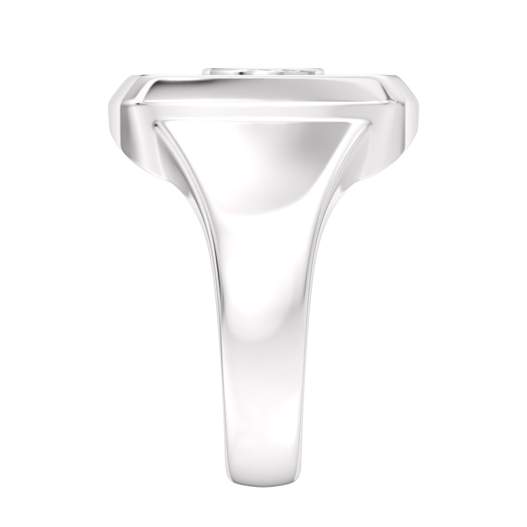 NFL SAN FRANCISCO 49ERS MEN'S ONYX RING
 with 1/20 CTTW Diamonds and Sterling Silver