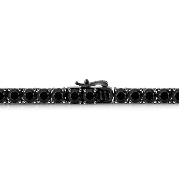 BLACK ETERNITY MEN'S DRIPZ TENNIS BRACELET with Black Cubic Zirconia Stones and Black Rhodium on Sterling Silver