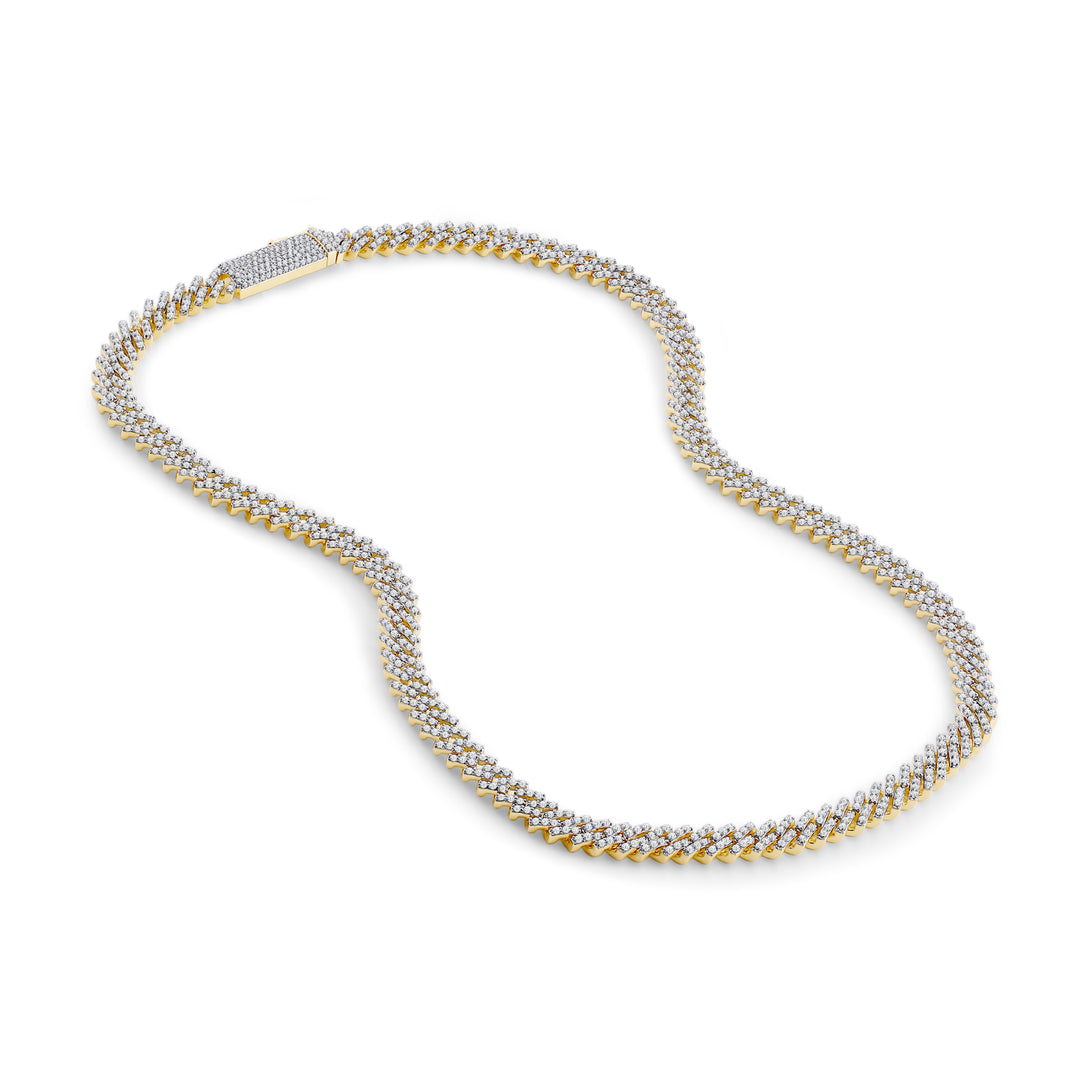 16MM CUBAN MEN'S DRIPZ NECKLACE
with Cubic Zirconia Stones and 14K Yellow Gold over Sterling Silver