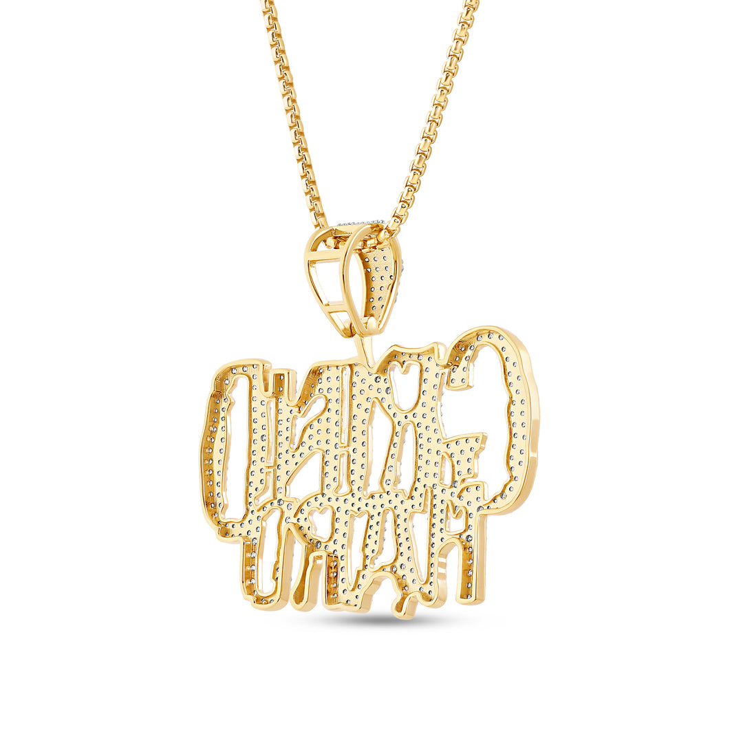 GRIND HARD MEN'S DRIPZ NECKLACE 
with Cubic Zirconia Stones and 14K Yellow Gold over Sterling Silver