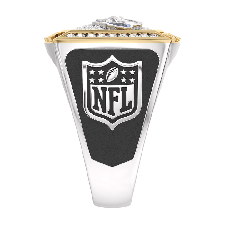 NFL BUFFALO BILLS MEN'S TEAM RING with 1/2 CTTW Diamonds, 10K Yellow Gold and Sterling Silver