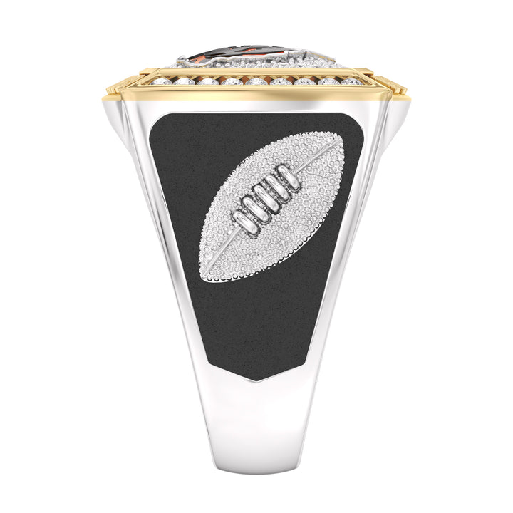 NFL CHICAGO BEARS MEN'S TEAM RING with 1/2 CTTW Diamonds, 10K Yellow Gold and Sterling Silver