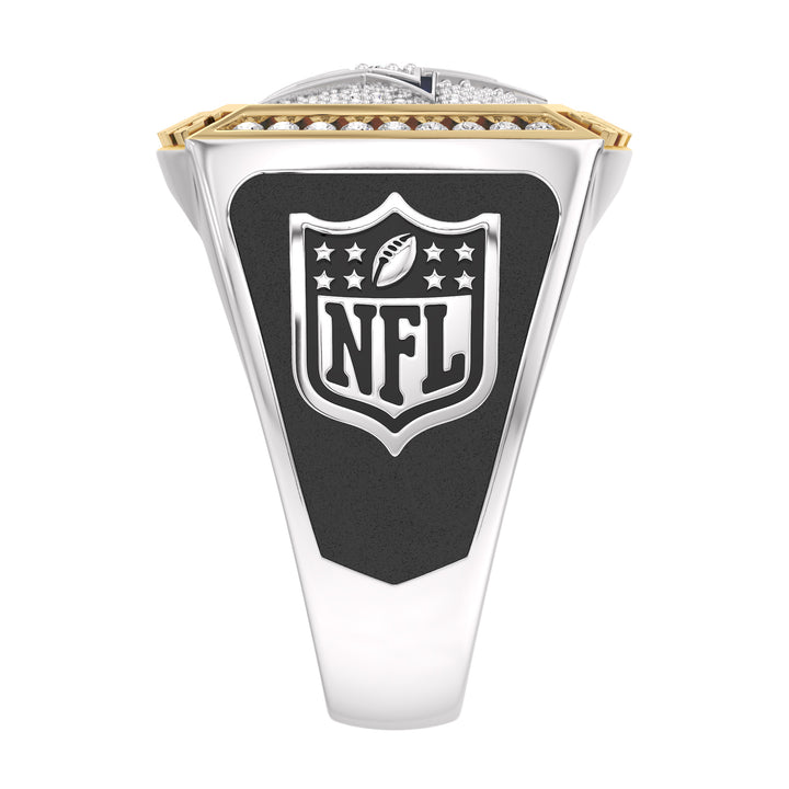 NFL DALLAS COWBOYS MEN'S TEAM RING with 1/2 CTTW Diamonds, 10K Yellow Gold and Sterling Silver