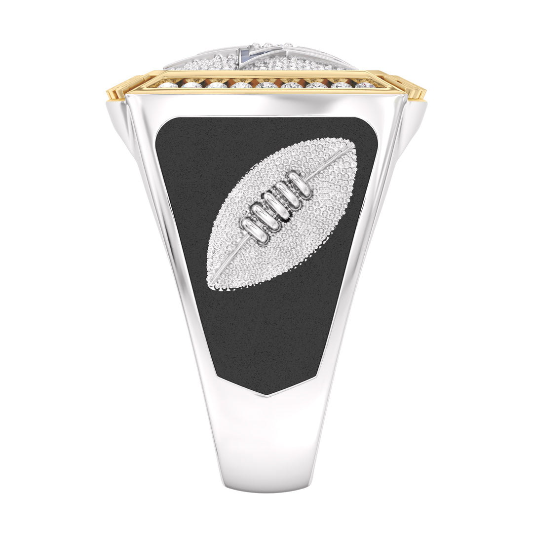 NFL DALLAS COWBOYS MEN'S TEAM RING with 1/2 CTTW Diamonds, 10K Yellow Gold and Sterling Silver