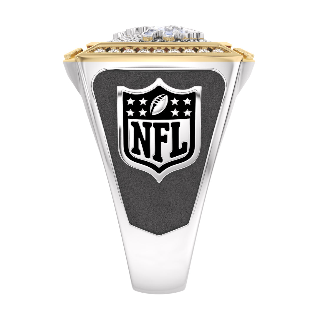 NFL DETROIT LIONS MEN'S TEAM RING with 1/2 CTTW Diamonds, 10K Yellow Gold and Sterling Silver