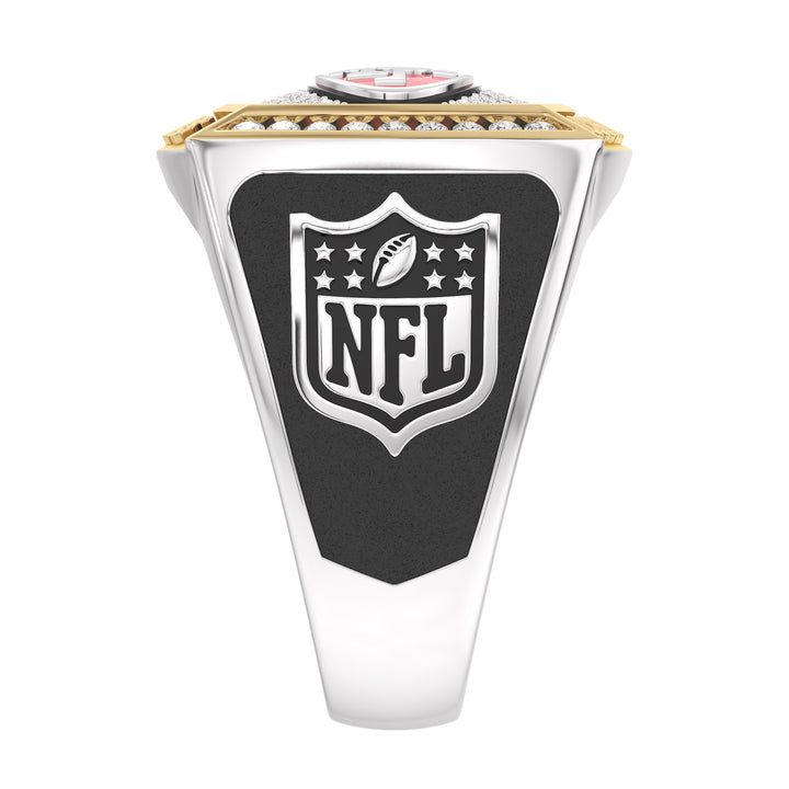 NFL SAN FRANCISCO 49ERS MEN'S TEAM RING with 1/2 CTTW Diamonds, 10K Yellow Gold and Sterling Silver