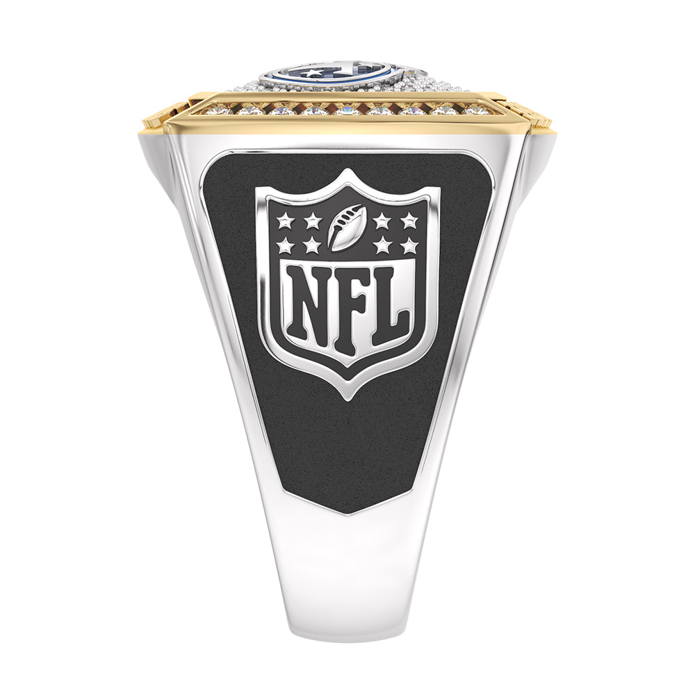 NFL TENNESSEE TITANS MEN'S TEAM RING with 1/2 CTTW Diamonds, 10K Yellow Gold and Sterling Silver