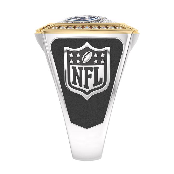 NFL TENNESSEE TITANS MEN'S TEAM RING with 1/2 CTTW Diamonds, 10K Yellow Gold and Sterling Silver