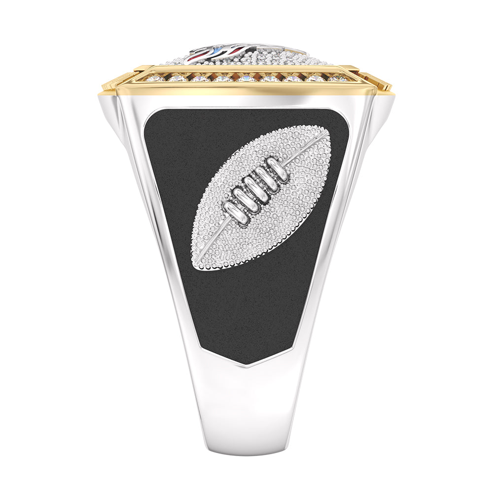 NFL TENNESSEE TITANS MEN'S TEAM RING with 1/2 CTTW Diamonds, 10K Yellow Gold and Sterling Silver