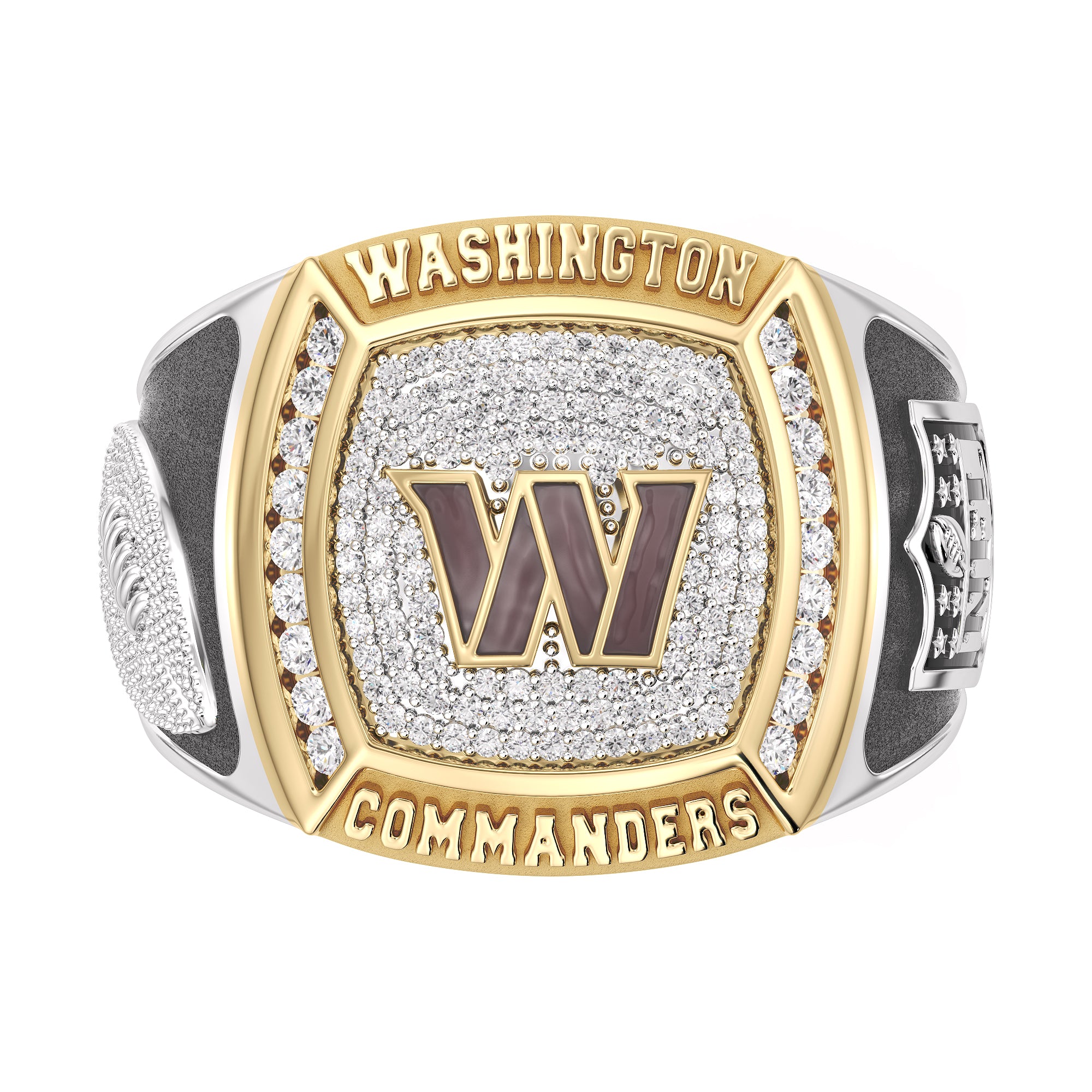 NFL WASHINGTON COMMANDERS MEN'S TEAM RING with 1/2 CTTW Diamonds, 10K ...