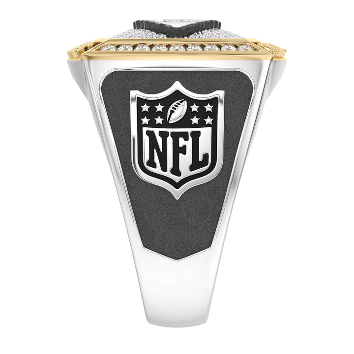 NFL KANSAS CITY CHIEFS MEN'S TEAM RING with 1/2 CTTW Diamonds, 10K Yellow Gold and Sterling Silver