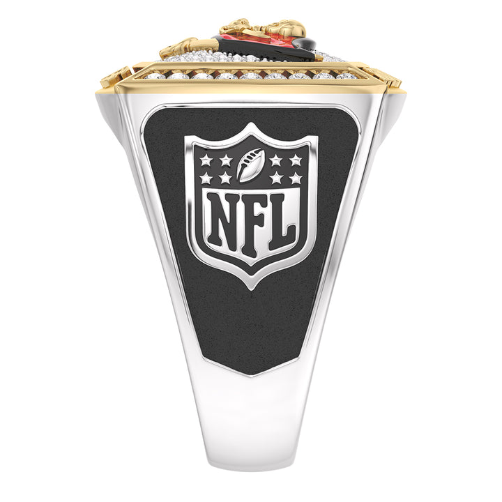 NFL TAMPA BAY BUCCANEERS MEN'S TEAM RING with 1/2 CTTW Diamonds, 10K Yellow Gold and Sterling Silver