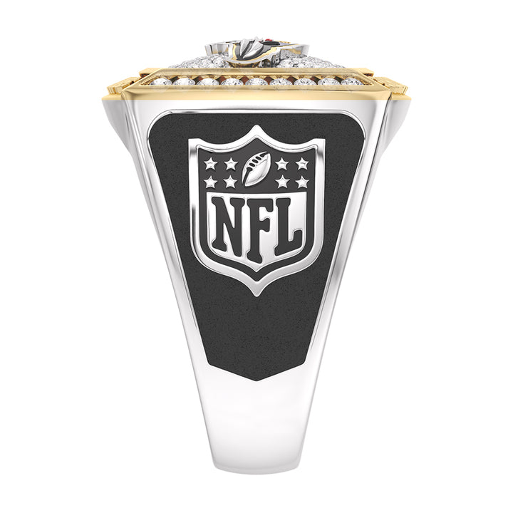 NFL BALTIMORE RAVENS MEN'S TEAM RING with 1/2 CTTW Diamonds, 10K Yellow Gold and Sterling Silver