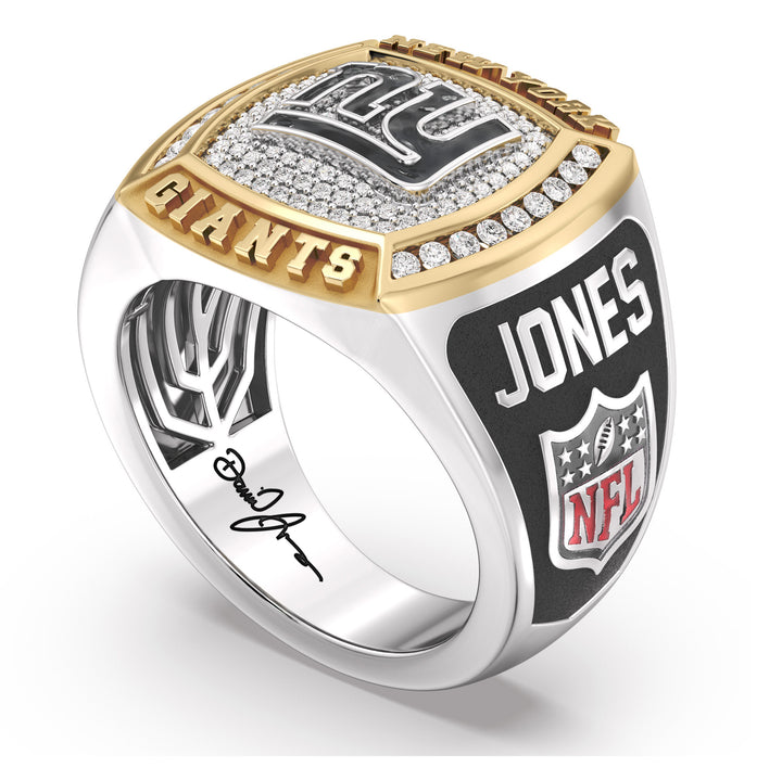 DANIEL JONES MEN'S AUTOGRAPH RING with 1/2 CTTW Diamonds, 10K Yellow Gold and Sterling Silver