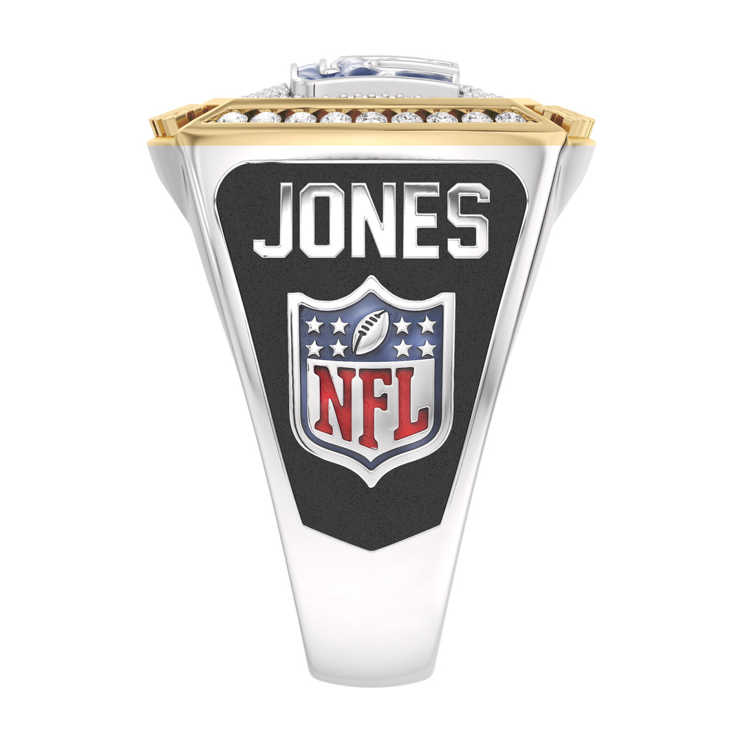 DANIEL JONES MEN'S CHAMPIONS RING with 1/2 CTTW Diamonds, 10K Yellow Gold and Sterling Silver