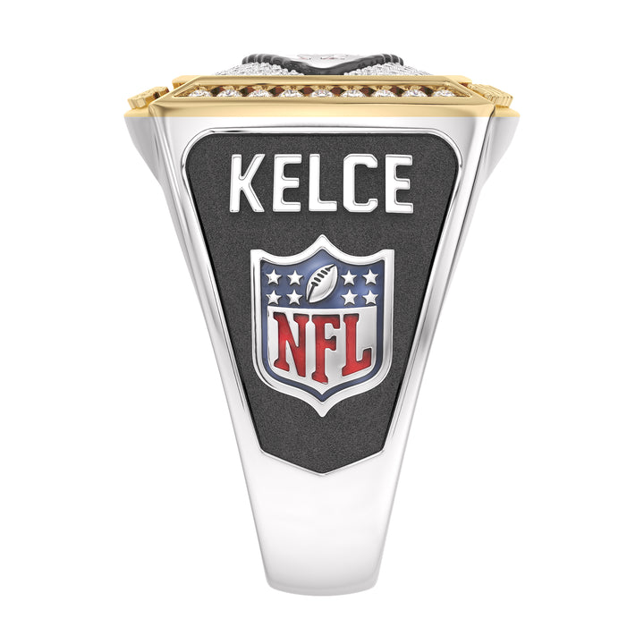 TRAVIS KELCE MEN'S CHAMPIONS RING with 1/2 CTTW Diamonds, 10K Yellow Gold and Sterling Silver