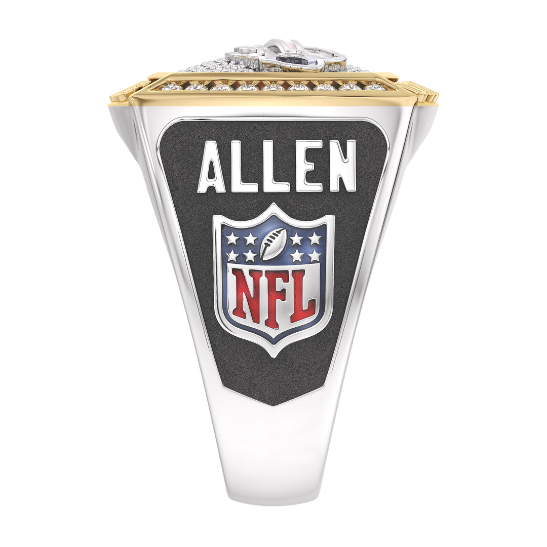 JOSH ALLEN MEN'S CHAMPIONS RING with 1/2 CTTW Diamonds, 10K Yellow Gold and Sterling Silver