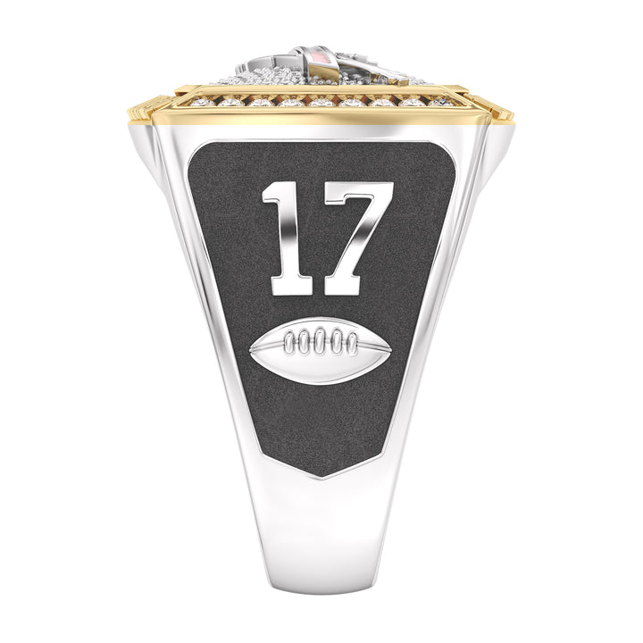 JOSH ALLEN MEN'S CHAMPIONS RING with 1/2 CTTW Diamonds, 10K Yellow Gold and Sterling Silver