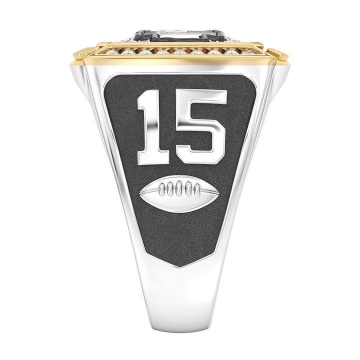 PATRICK MAHOMES MEN'S CHAMPIONS RING with 1/2 CTTW Diamonds, 10K Yellow Gold and Sterling Silver
