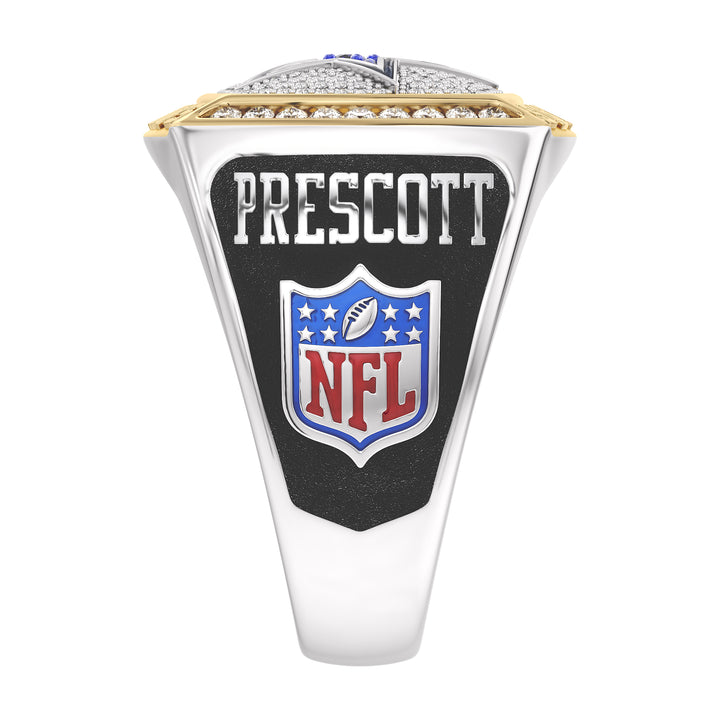 DAK PRESCOTT MEN'S CHAMPIONS RING with 1/2 CTTW Diamonds, 10K Yellow Gold and Sterling Silver