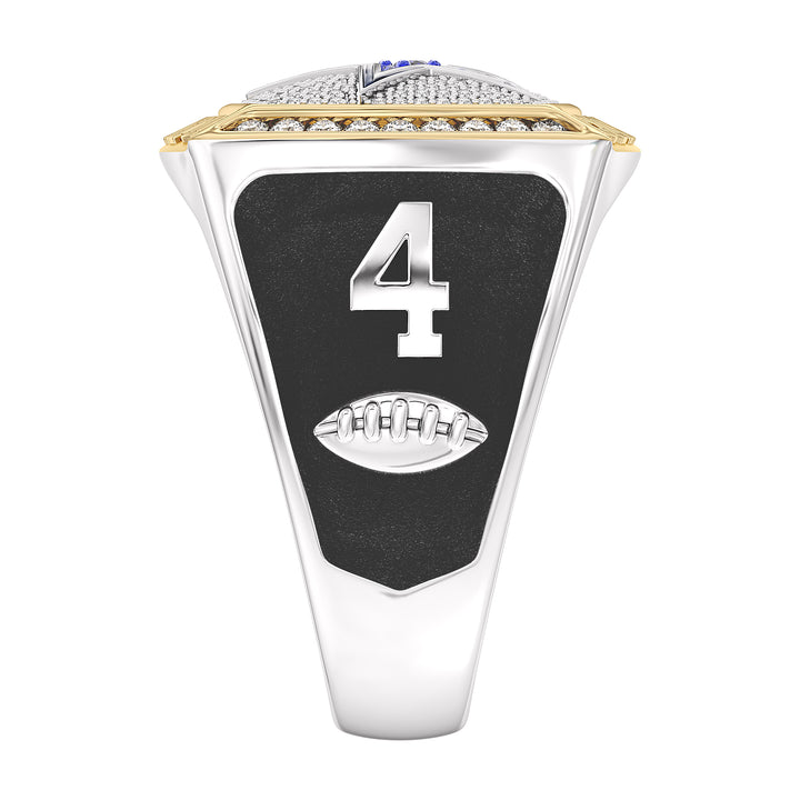 DAK PRESCOTT MEN'S CHAMPIONS RING with 1/2 CTTW Diamonds, 10K Yellow Gold and Sterling Silver