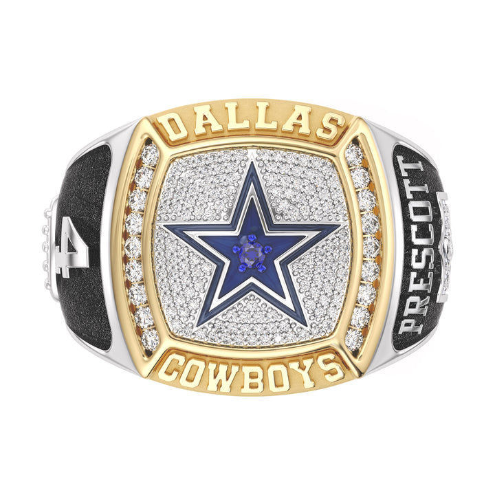 DAK PRESCOTT MEN'S CHAMPIONS RING with 1/2 CTTW Diamonds, 10K Yellow Gold and Sterling Silver