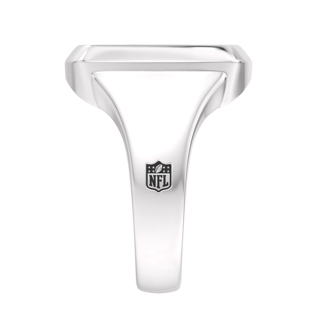 NFL NEW YORK JETS MEN'S ONYX RING
 with 1/20 CTTW Diamonds and Sterling Silver