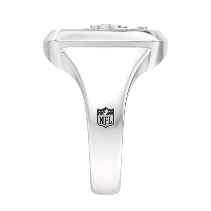 NFL TENNESSEE TITANS MEN'S ONYX RING
 with 1/20 CTTW Diamonds and Sterling Silver