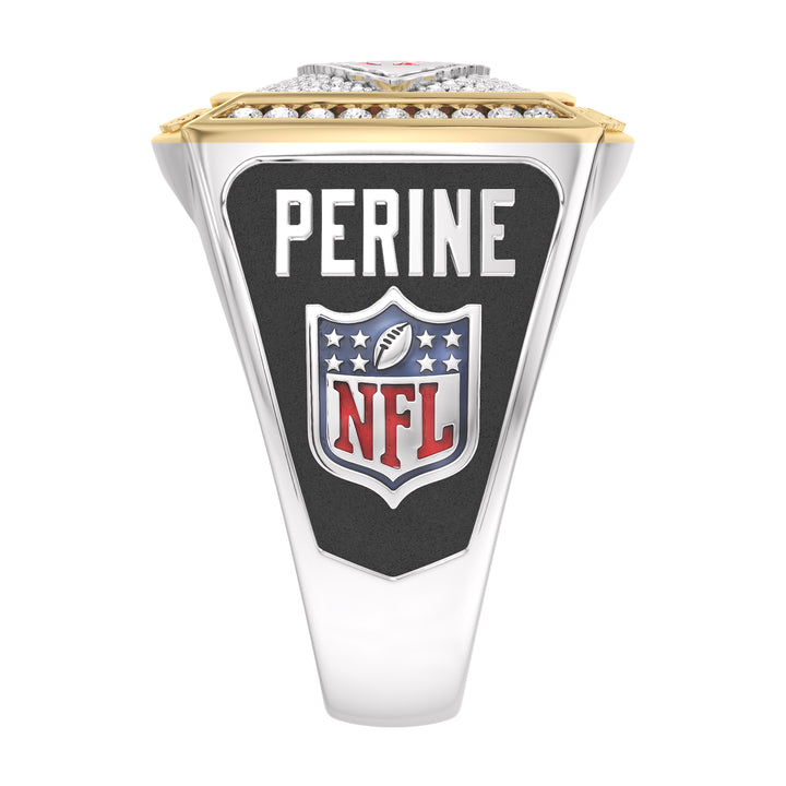 LA MICAL PERINE MEN'S AUTOGRAPH RING with 1/2 CTTW Diamonds, 10K Yellow Gold and Sterling Silver