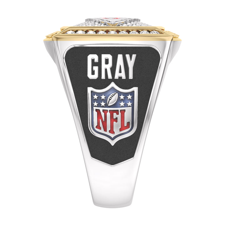 NOAH GRAY MEN'S CHAMPIONS RING with 1/2 CTTW Diamonds, 10K Yellow Gold and Sterling Silver