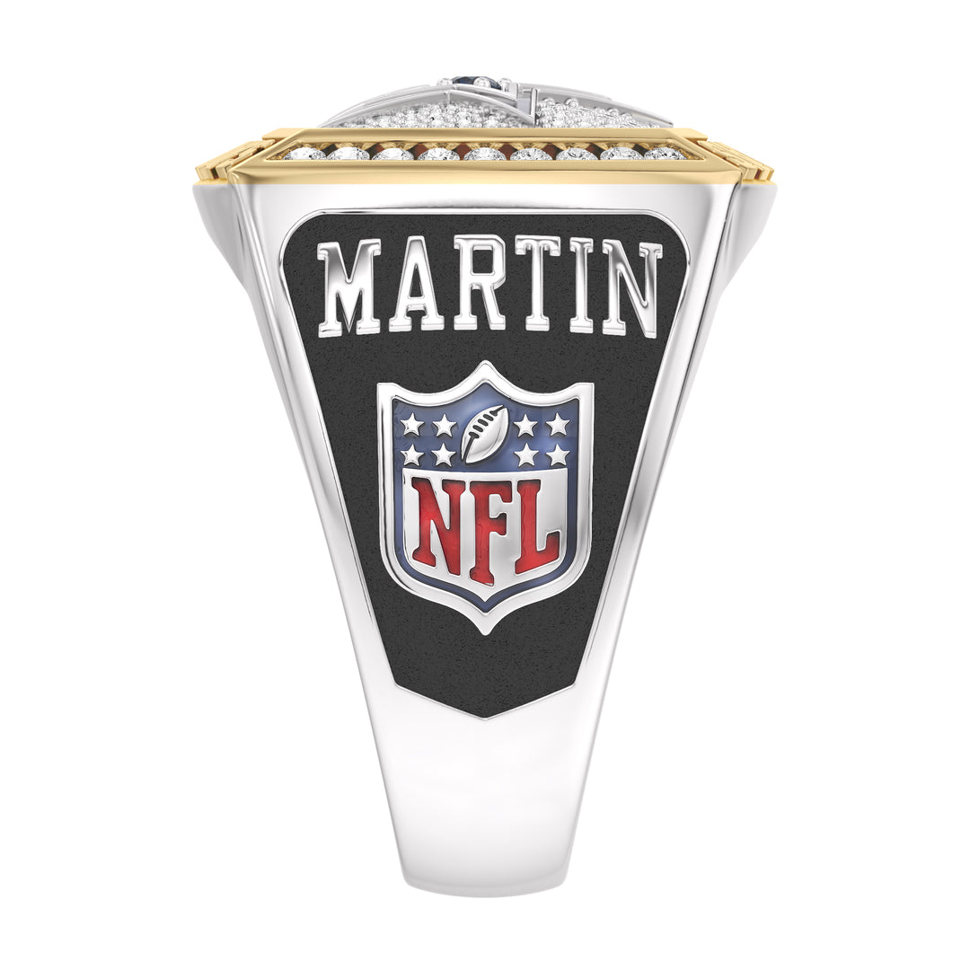 ZACK MARTIN MEN'S CHAMPIONS RING with 1/2 CTTW Diamonds, 10K Yellow Gold and Sterling Silver
