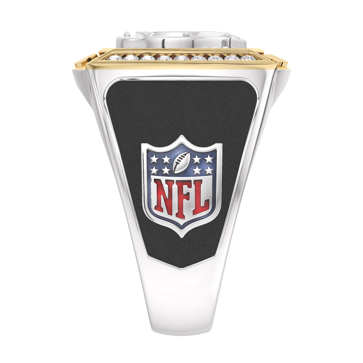NFL INDIANAPOLIS COLTS MEN'S CUSTOM RING with 1/2 CTTW Diamonds, 10K Yellow Gold and Sterling Silver