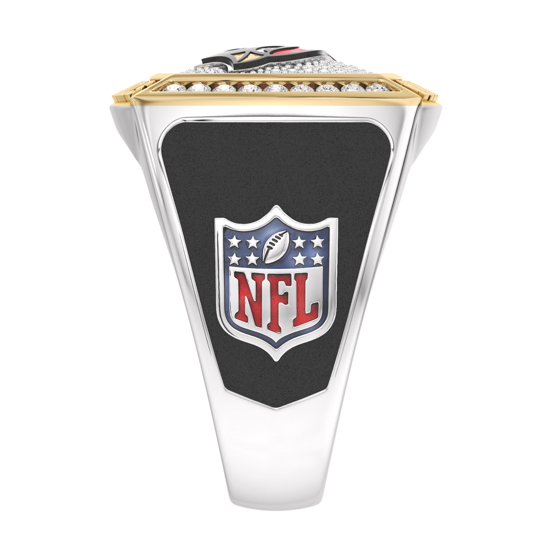 NFL ARIZONA CARDINALS MEN'S CUSTOM RING with 1/2 CTTW Diamonds, 10K Yellow Gold and Sterling Silver