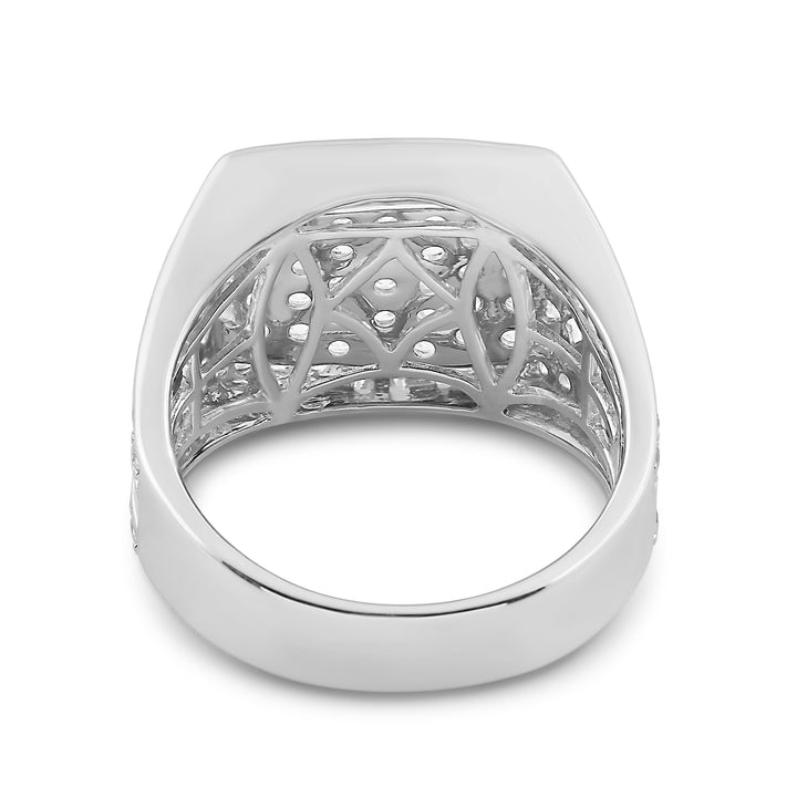 RAISED EDGE MEN'S DRIPZ RING
with Cubic Zirconia Stones and Sterling Silver