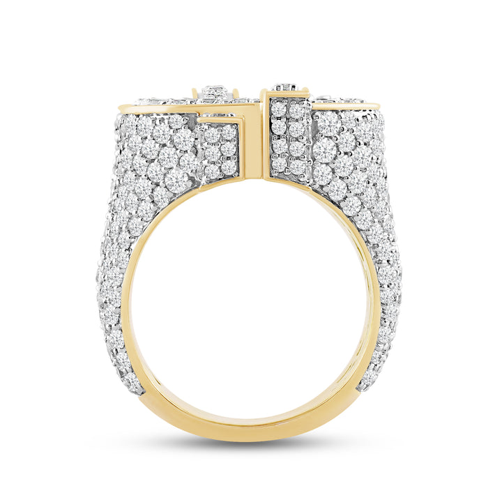 DOLLAR MEN'S DRIPZ RING
with Cubic Zirconia Stones and 14K Yellow Gold and Sterling Silver