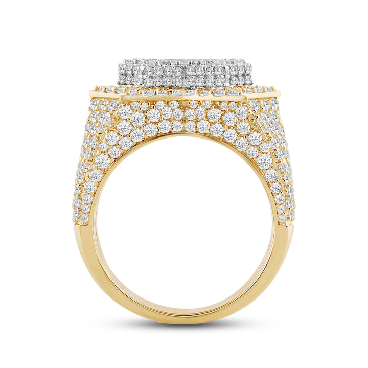 LAYERED STAR MEN'S DRIPZ RING
with Cubic Zirconia Stones and 14K Yellow Gold and Sterling Silver