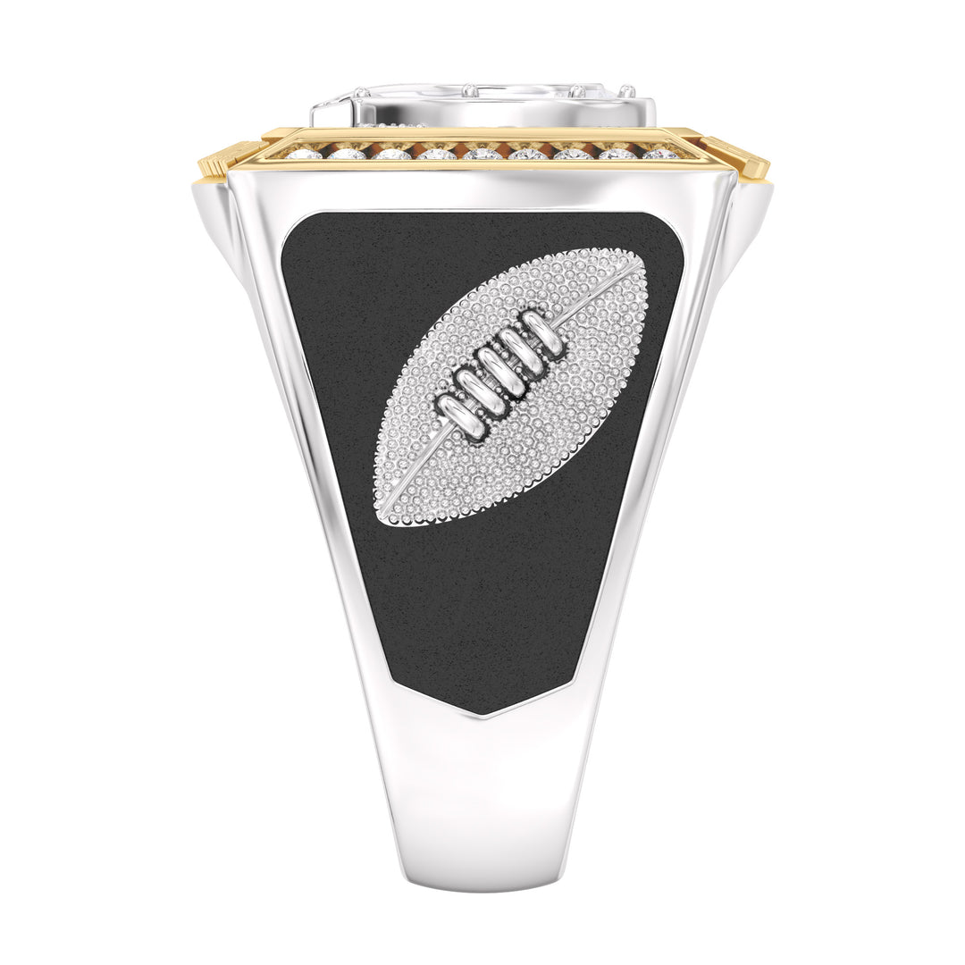 NFL INDIANAPOLIS COLTS MEN'S TEAM RING with 1/2 CTTW Diamonds, 10K Yellow Gold and Sterling Silver