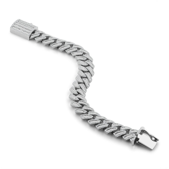 14MM CUBAN MEN'S DRIPZ BAGUETTE BRACELET
with Cubic Zirconia Stones and Sterling Silver