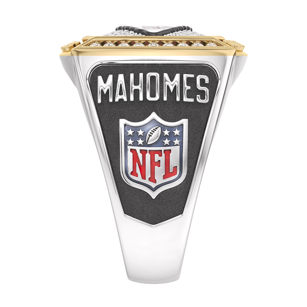 PATRICK MAHOMES MEN'S AUTOGRAPH RING with 1/2 CTTW Diamonds, 10K Yellow Gold and Sterling Silver